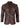 Blazer de cuero marrón de corte ajustado para hombre