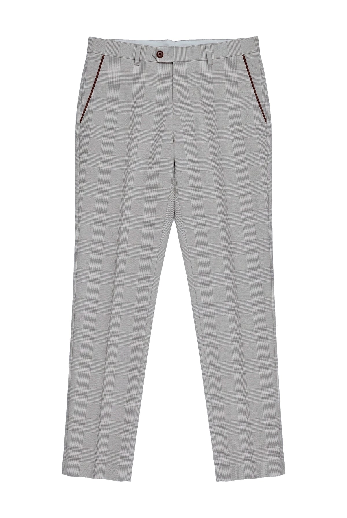 Mark - Pantalón de cuadros beige para hombre