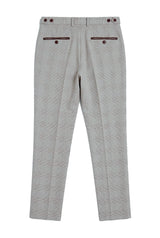 Mark - Pantalón de cuadros beige para hombre