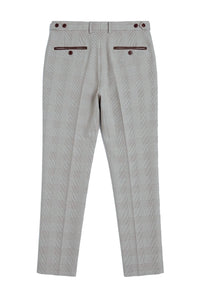 Mark - Pantalón de cuadros beige para hombre