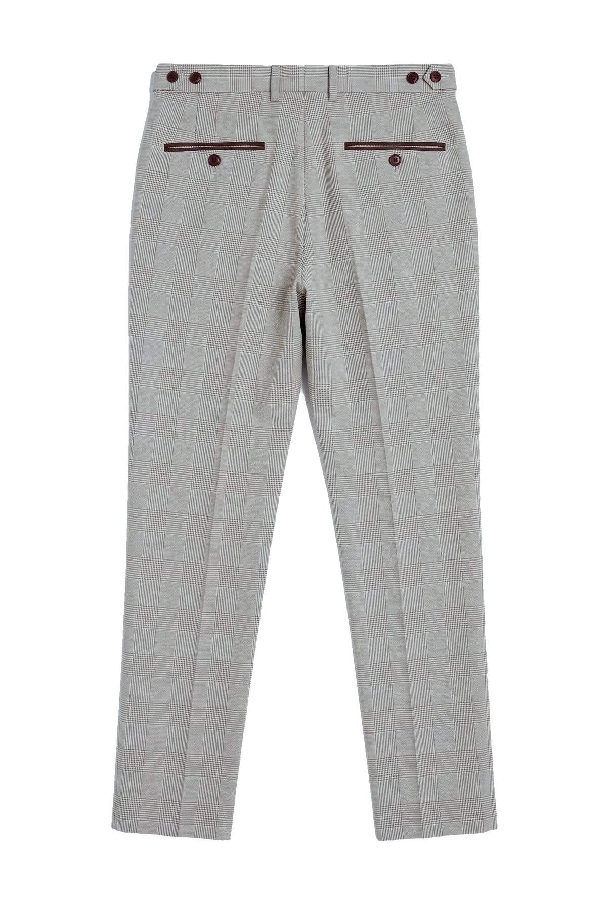 Mark - Pantalón de cuadros beige para hombre