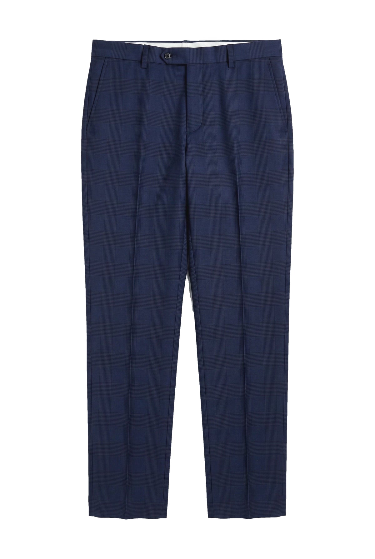 Mark - Pantalones de cuadros azul marino para hombre