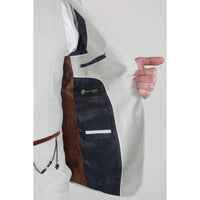 Mark - Blazer de cuadros beige para hombre