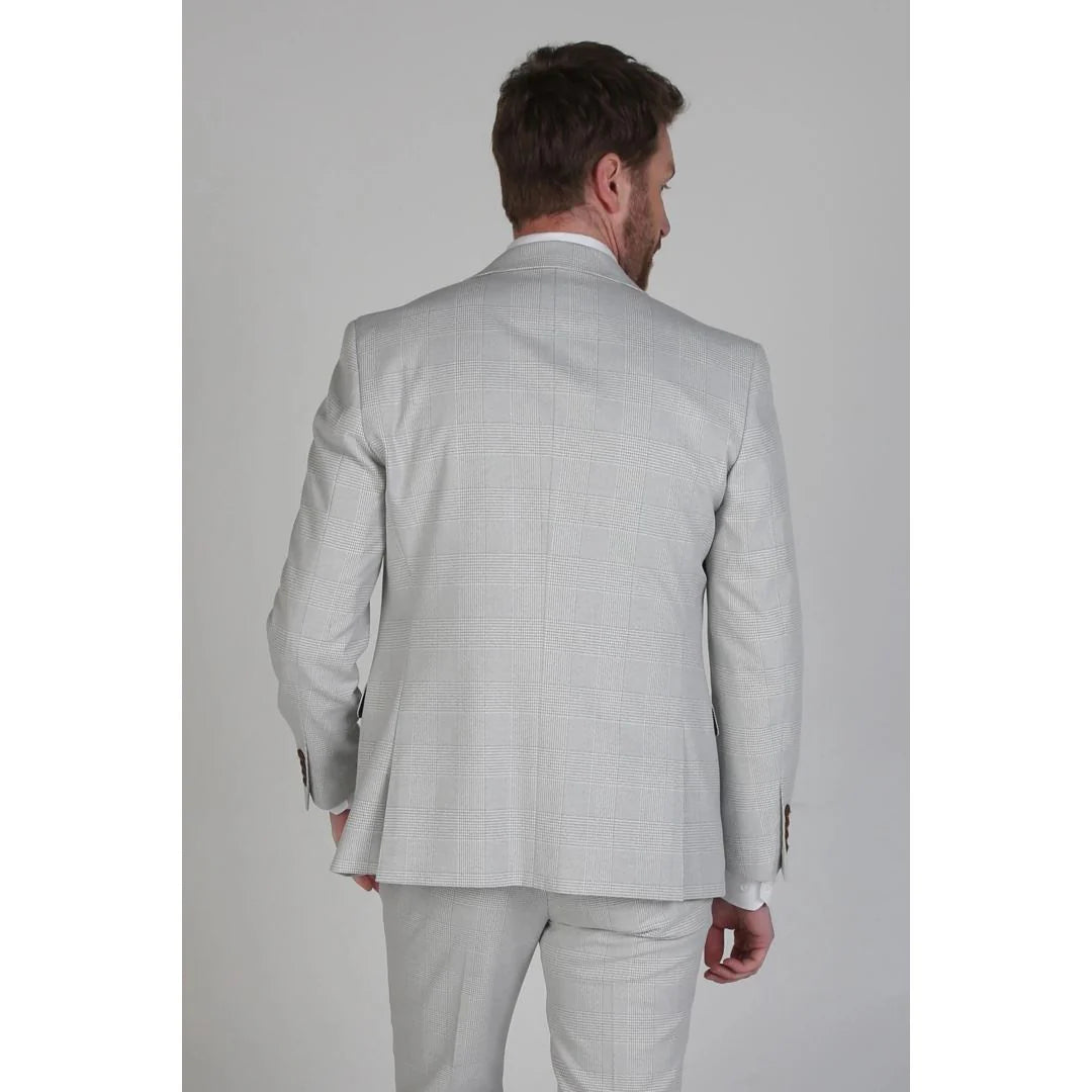 Mark - Blazer de cuadros beige para hombre