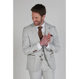 Mark - Blazer de cuadros beige para hombre
