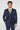 Mark - Blazer de corte entallado a cuadros azul marino para hombre