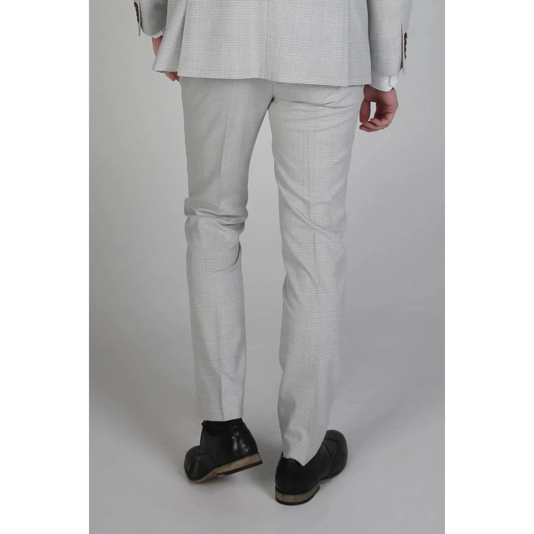 Mark - Pantalón de cuadros beige para hombre