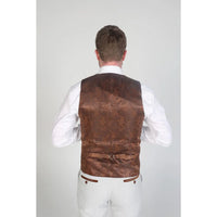 Mark - Chaleco de cuadros beige para hombre
