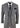 Traje de tres piezas para hombre de tweed gris oscuro con estampado de espiga.
