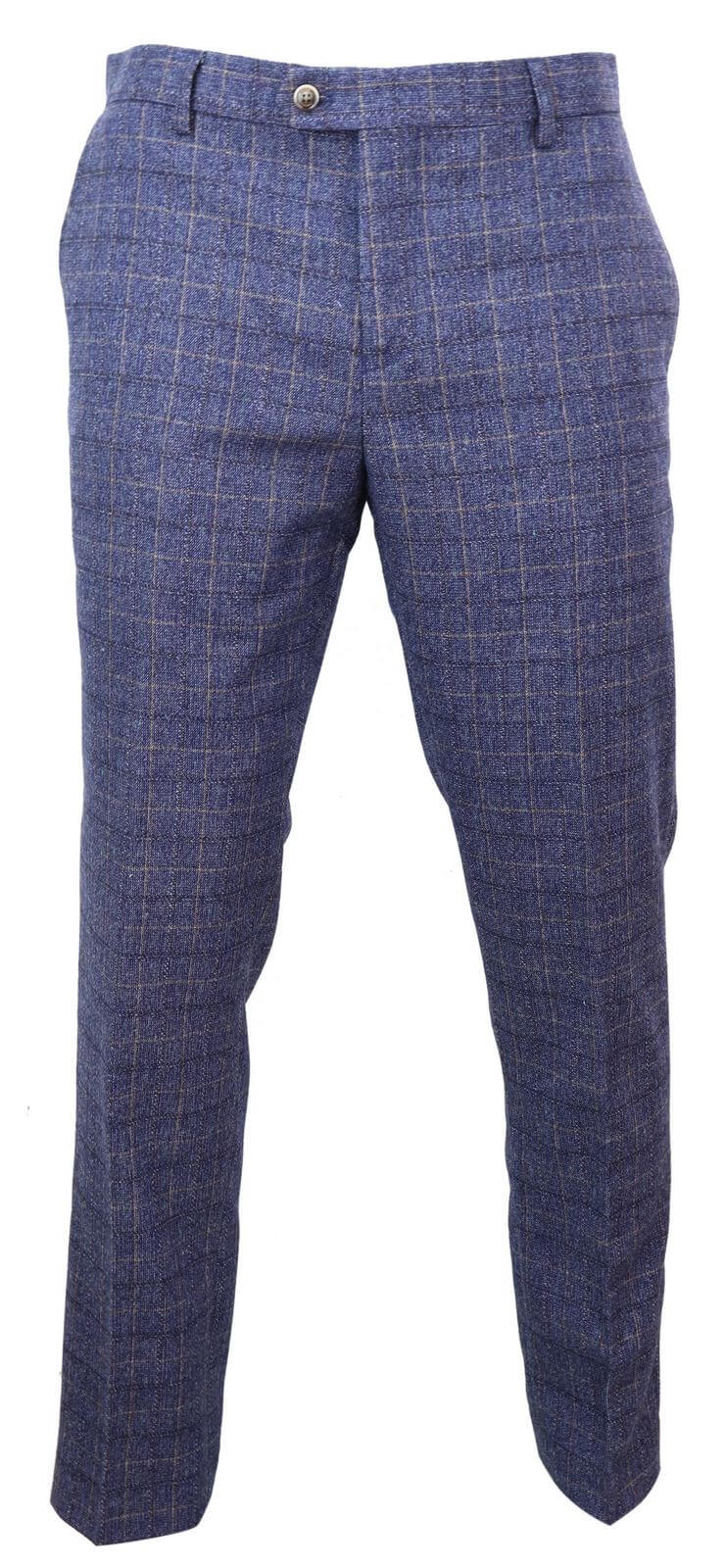 Matteo - Pantalones de cuadros azules para hombre