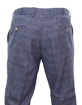 Matteo - Pantalones de cuadros azules para hombre