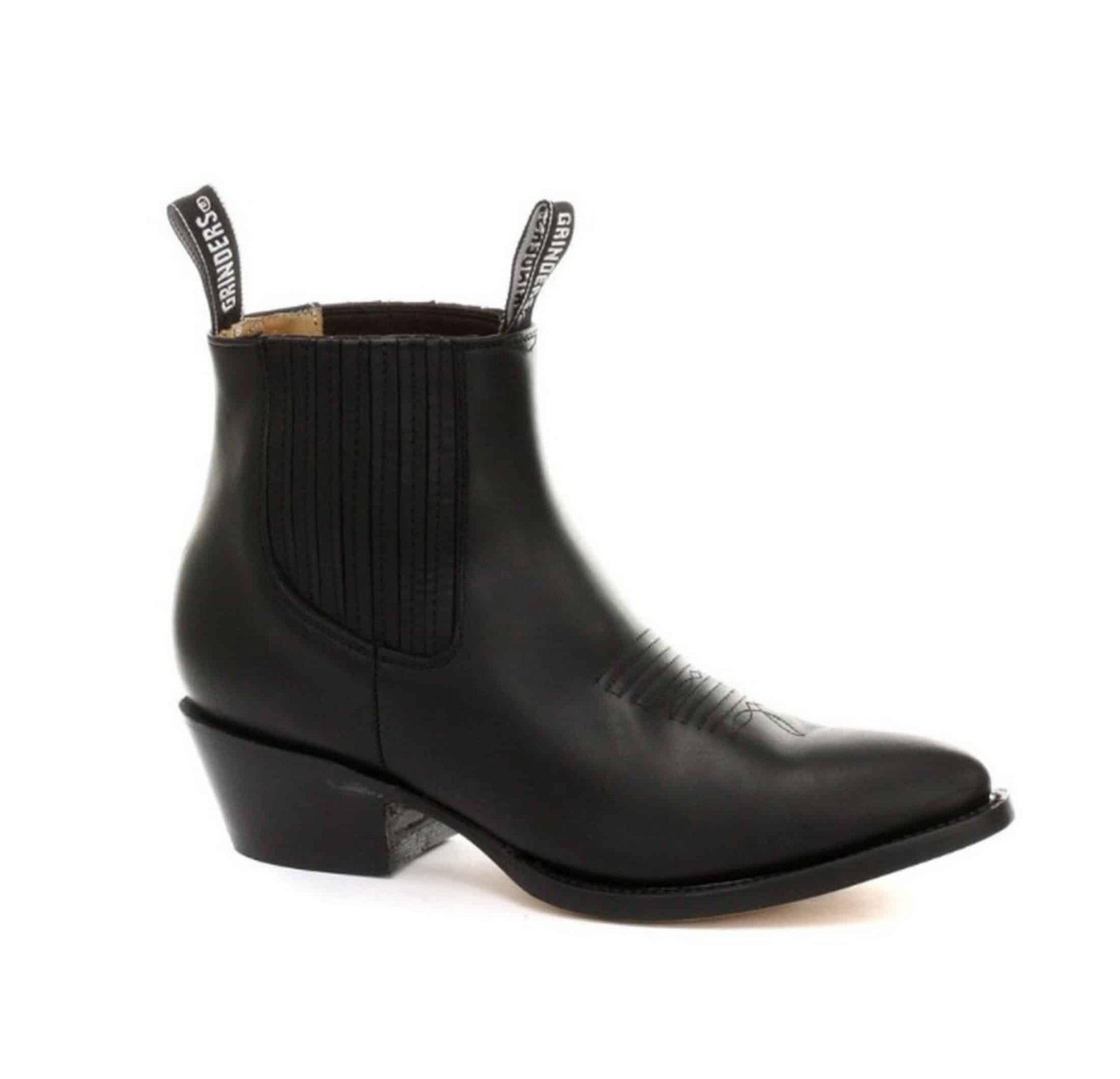 Botas vaqueras de tobillo para hombre Grinders Maverick de cuero auténtico para montar a caballo estilo western cubano