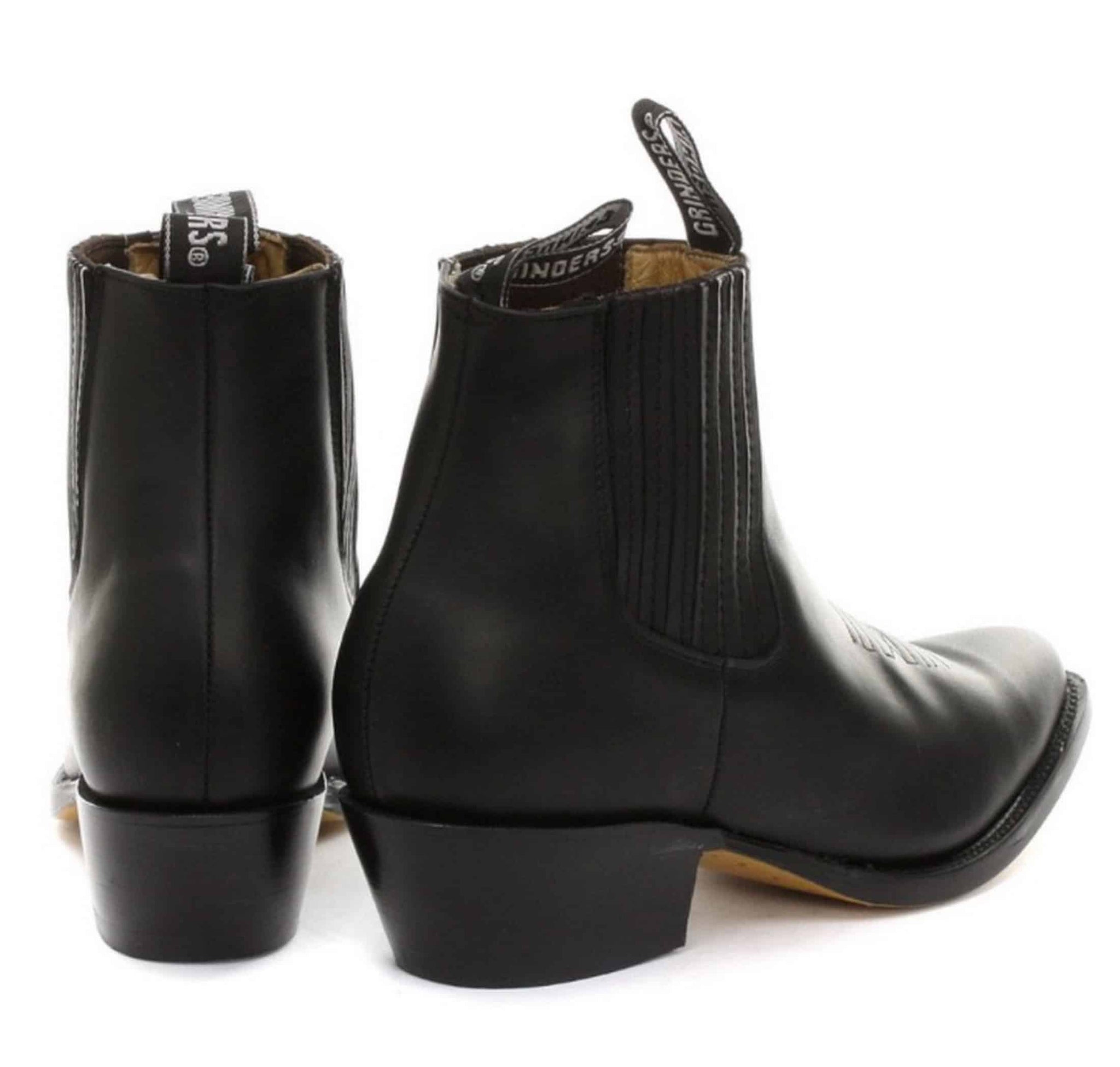 Botas vaqueras de tobillo para hombre Grinders Maverick de cuero auténtico para montar a caballo estilo western cubano