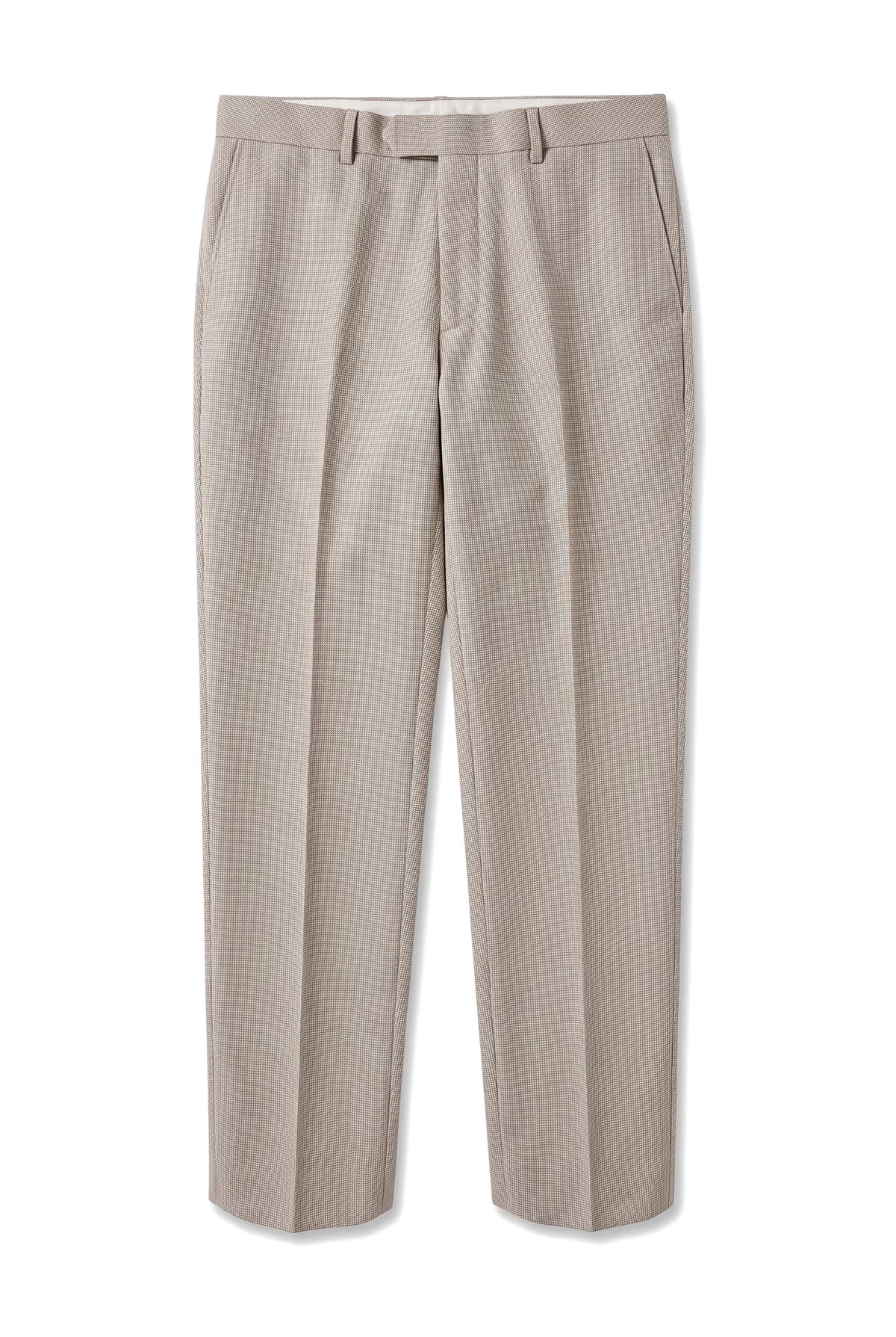 Mayfair - Pantalones formales de hombre color beige con estampado de ojo de perdiz