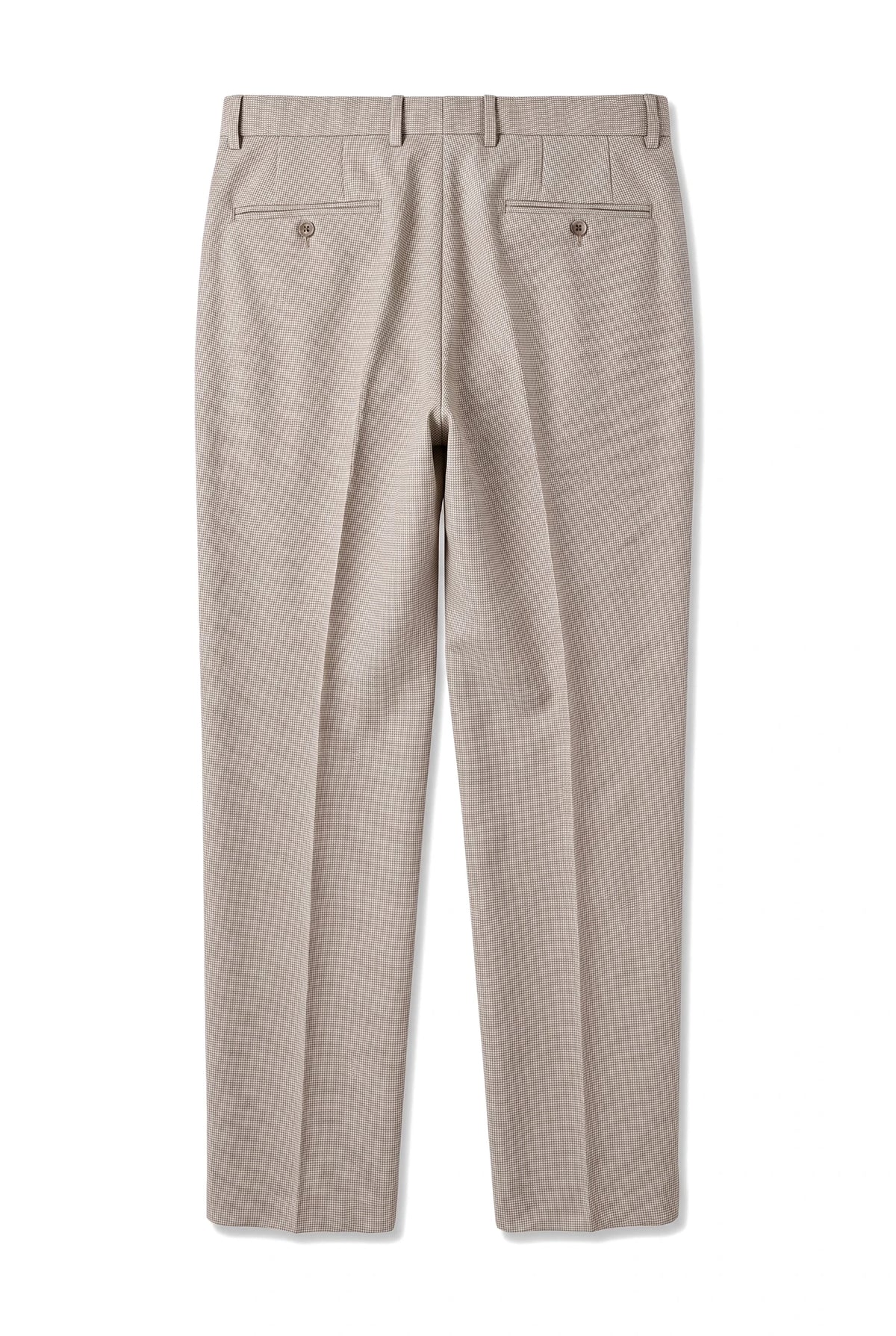 Mayfair - Pantalones formales de hombre color beige con estampado de ojo de perdiz