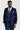 Traje texturizado azul marino Mayfair con chaleco de tweed azul marino en contraste Harris.