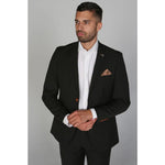 Mayfair - Blazer negro liso para hombre