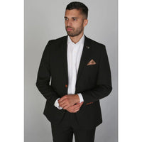 Mayfair - Blazer negro liso para hombre
