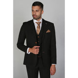 Mayfair - Blazer negro liso para hombre