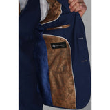 Mayfair - Blazer azul liso para hombre