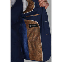 Mayfair - Blazer azul liso para hombre