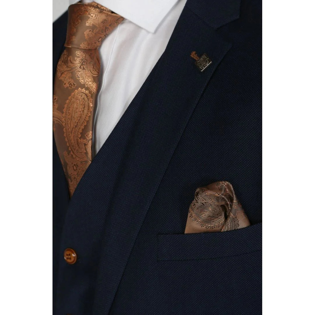 Mayfair - Blazer azul marino liso para hombre