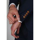 Mayfair - Blazer azul marino liso para hombre