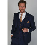 Mayfair - Blazer azul marino liso para hombre