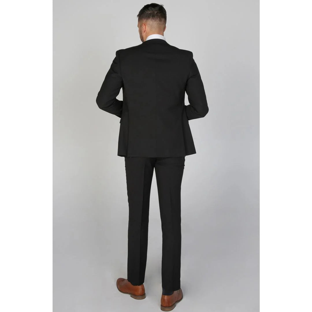 Mayfair - Pantalón negro liso para hombre