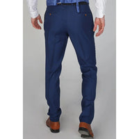 Mayfair - Pantalón azul liso para hombre