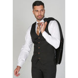 Mayfair - Chaleco negro liso para hombre
