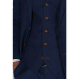 Mayfair - Chaleco azul liso para hombre