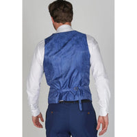 Mayfair - Chaleco azul liso para hombre