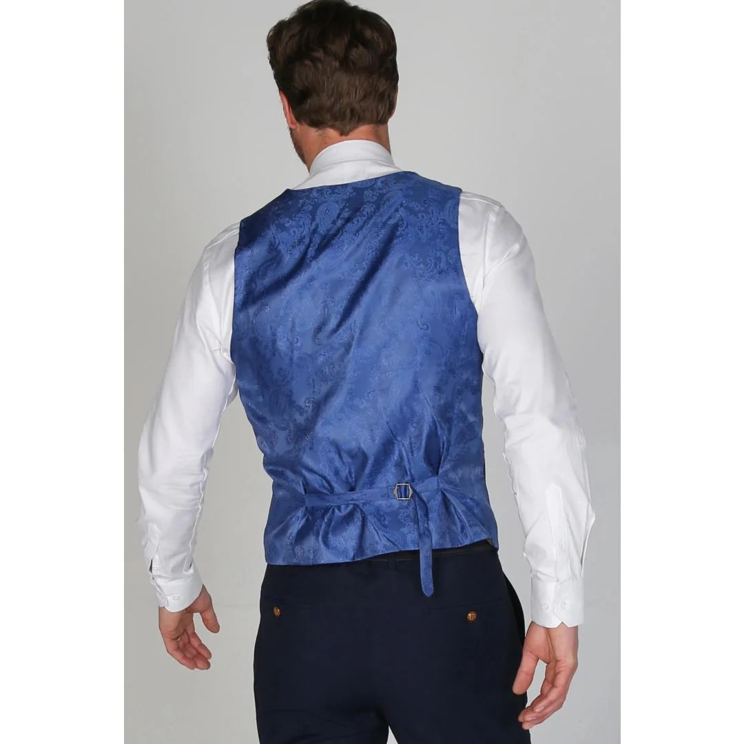 Mayfair - Chaleco azul marino liso para hombre