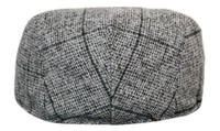 Gorras planas estilo retro vintage de tweed para hombre Marc Darcy Kristian, estilo Peaky Blinders, con estampado clásico a cuadros.