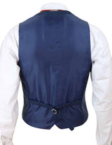 Chaleco de tweed a cuadros azules para hombre - Cavani Carnegi
