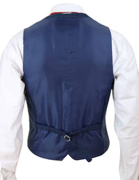 Chaleco de tweed a cuadros azules para hombre - Cavani Carnegi