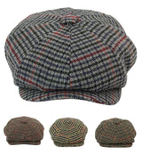 Gorra clásica de hombre estilo Newsboy a cuadros