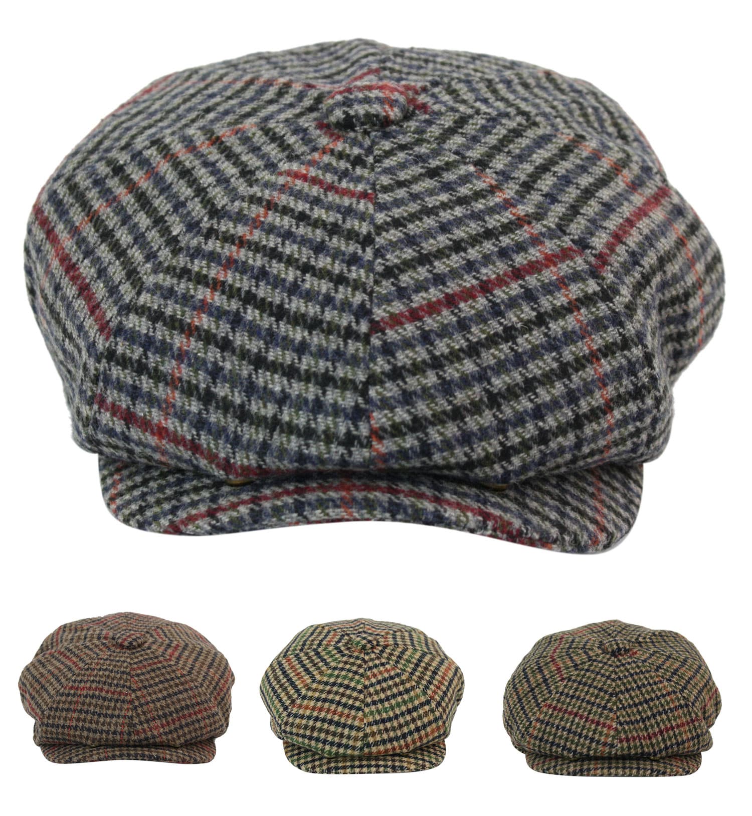 Gorra clásica de hombre estilo Newsboy a cuadros