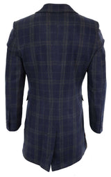Abrigo de lana de 3/4 para hombre - Azul