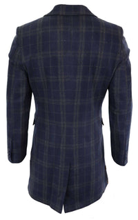 Abrigo de lana de 3/4 para hombre - Azul