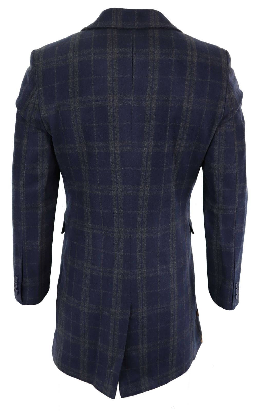 Abrigo de lana de 3/4 para hombre - Azul