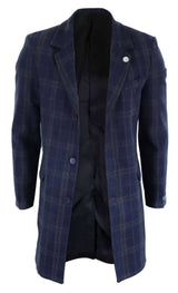 Abrigo de lana de 3/4 para hombre - Azul