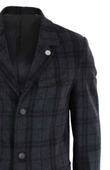 Abrigo de lana de 3/4 para hombre - Gris
