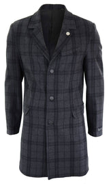 Abrigo de lana de 3/4 para hombre - Gris