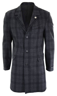 Abrigo de lana de 3/4 para hombre - Gris