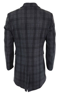 Abrigo de lana de 3/4 para hombre - Gris