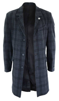 Abrigo de lana de 3/4 para hombre - Gris