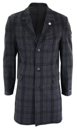 Abrigo de lana de 3/4 para hombre - Gris