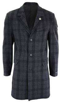 Abrigo de lana de 3/4 para hombre - Gris